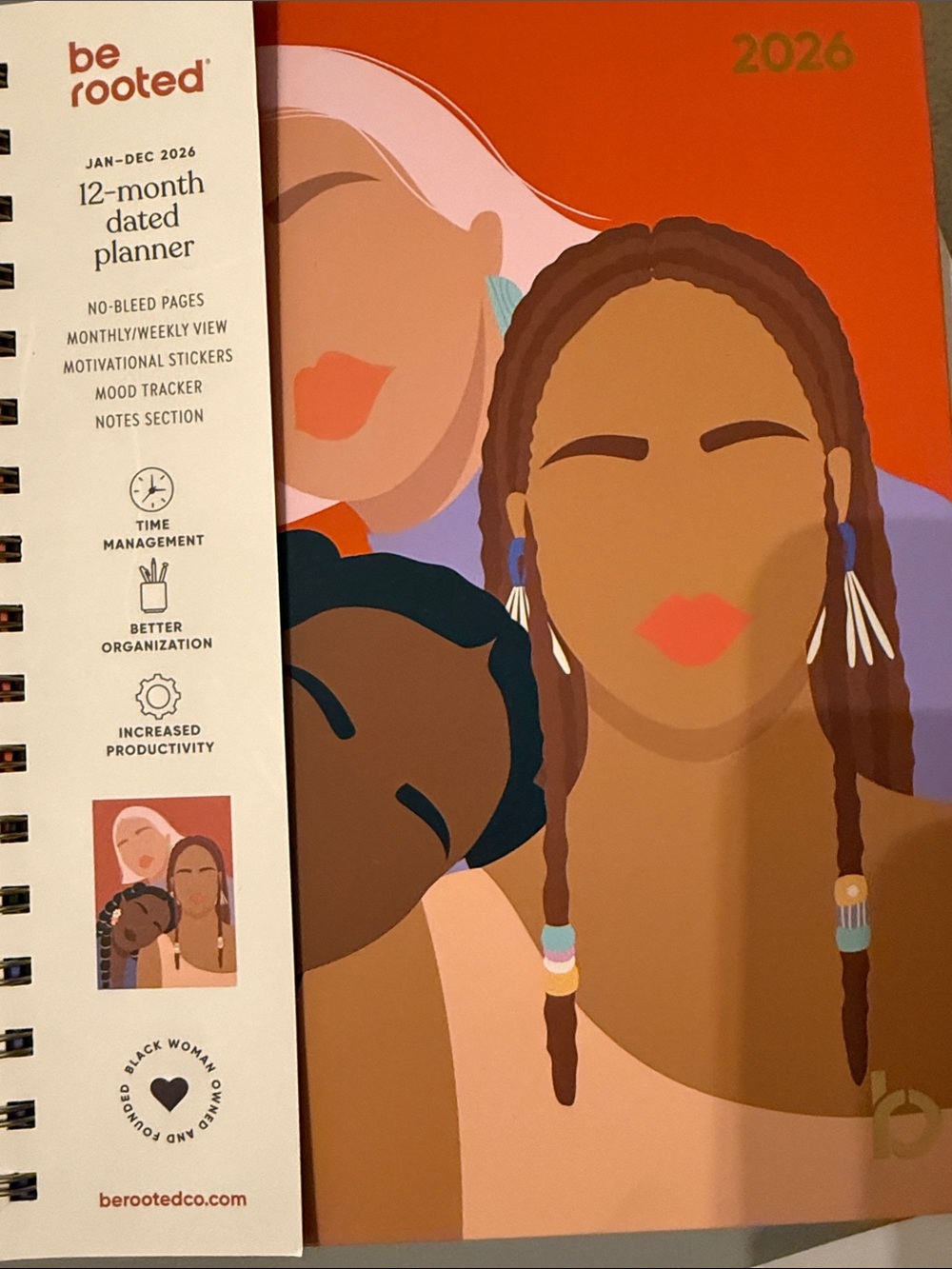 2026 Orange Illustrated 12-Month Dated Planner